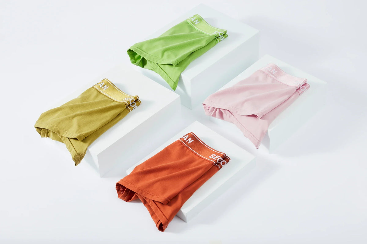 Pastel Cotton Boxer Briefs for Men