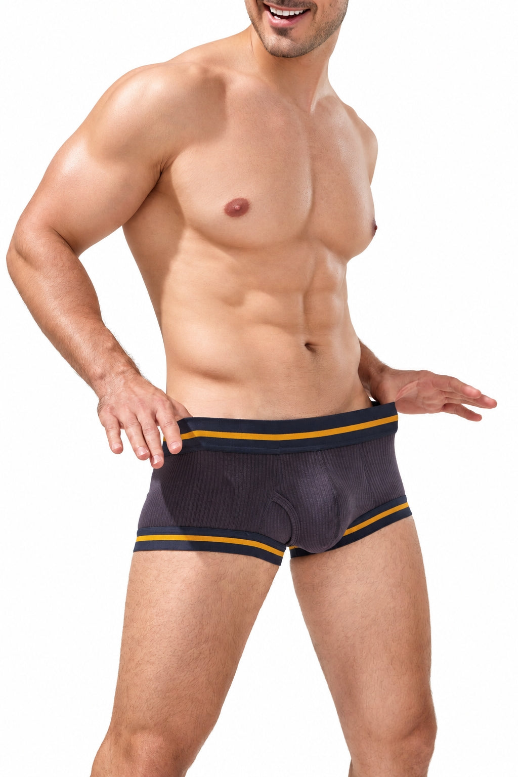 Men's Boxer Briefs , Breathable & Solid Colors