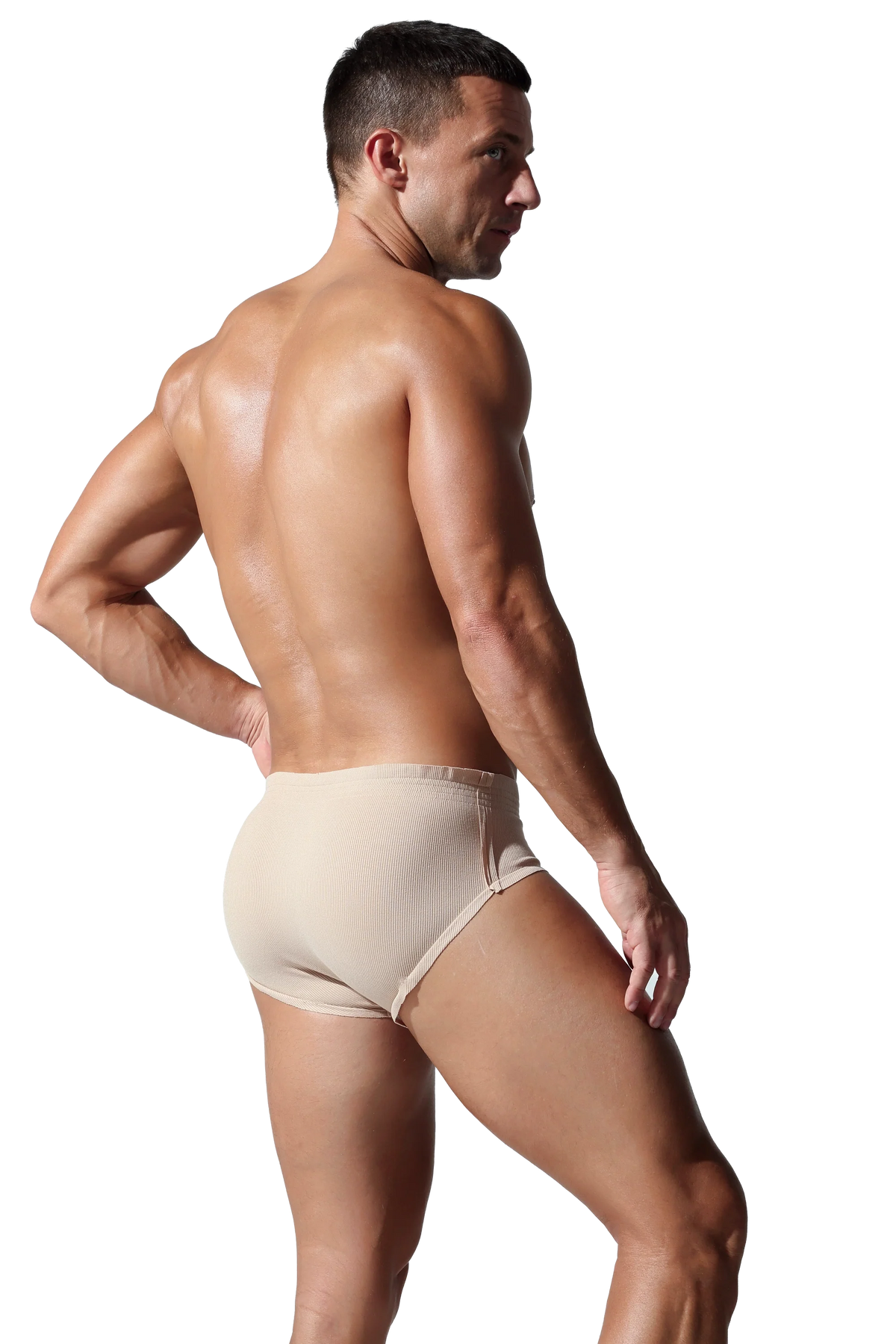 Men’s Solid Color Striped Briefs