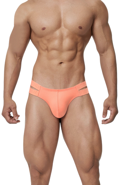 Men’s Embossed High-Cut Briefs with Double Waistband