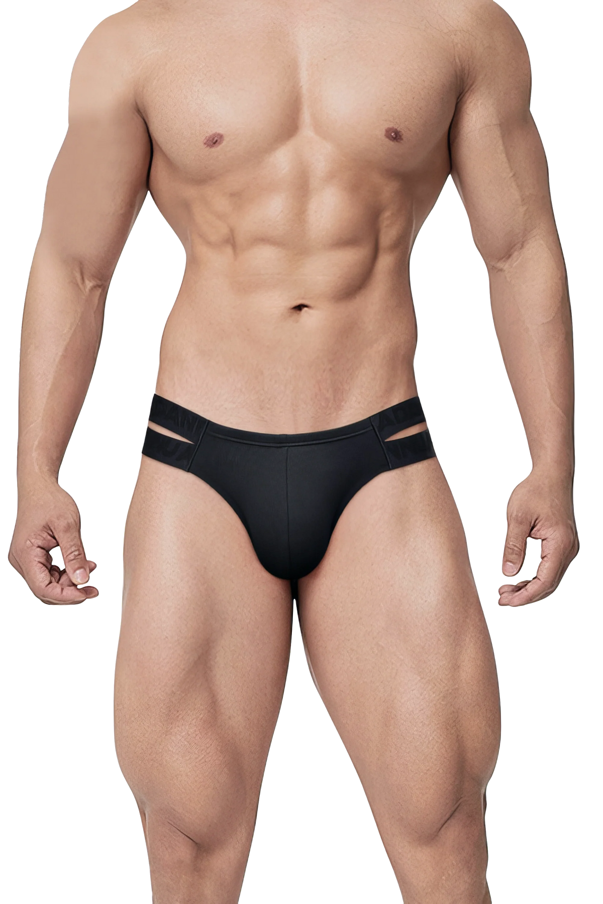 Men’s Embossed High-Cut Briefs with Double Waistband