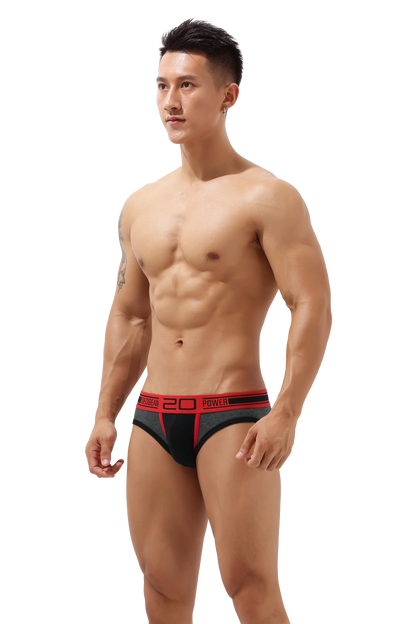 Men’s Cotton Briefs with Color Block Design