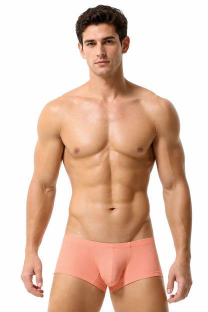 Men’s Breathable Solid Color Boxer Briefs