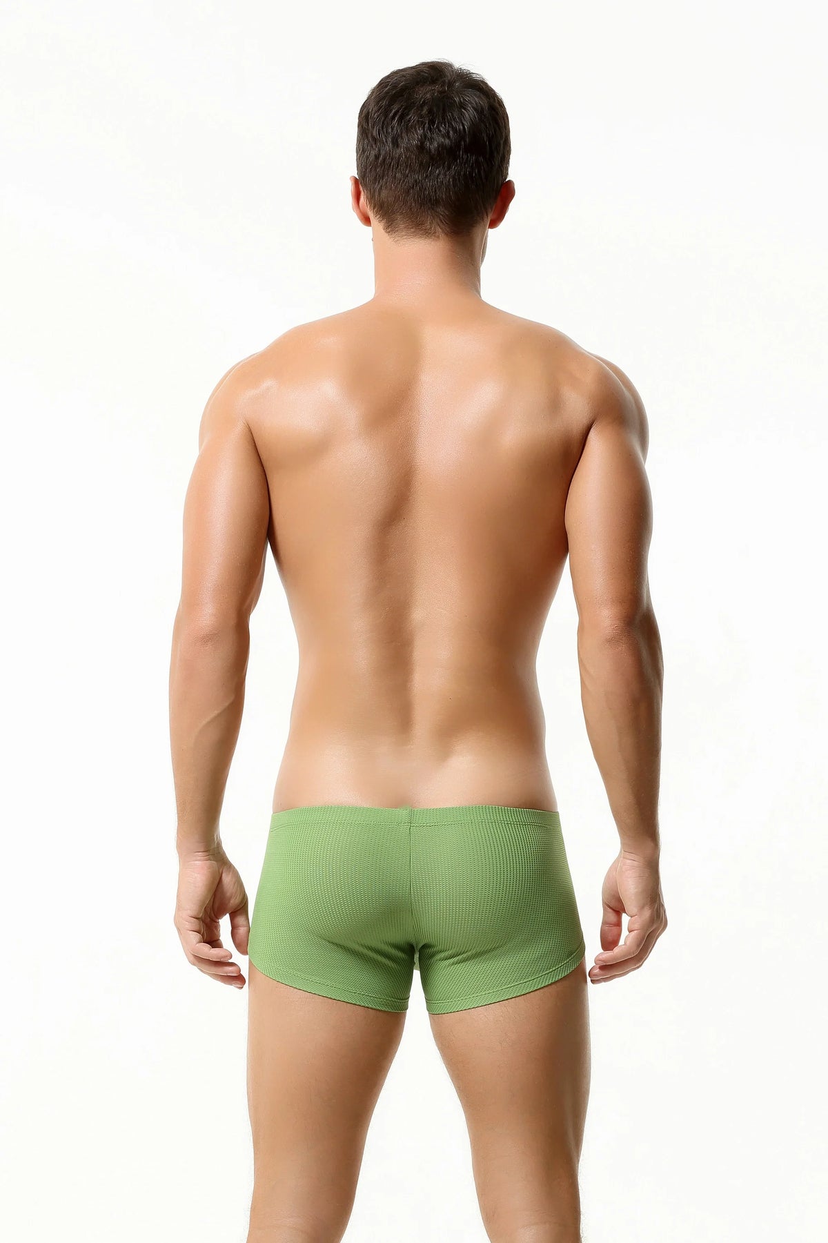 Men’s Breathable Solid Color Boxer Briefs