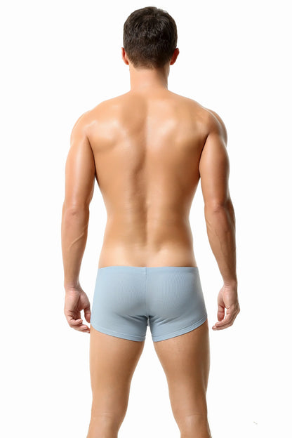 Men’s Breathable Solid Color Boxer Briefs