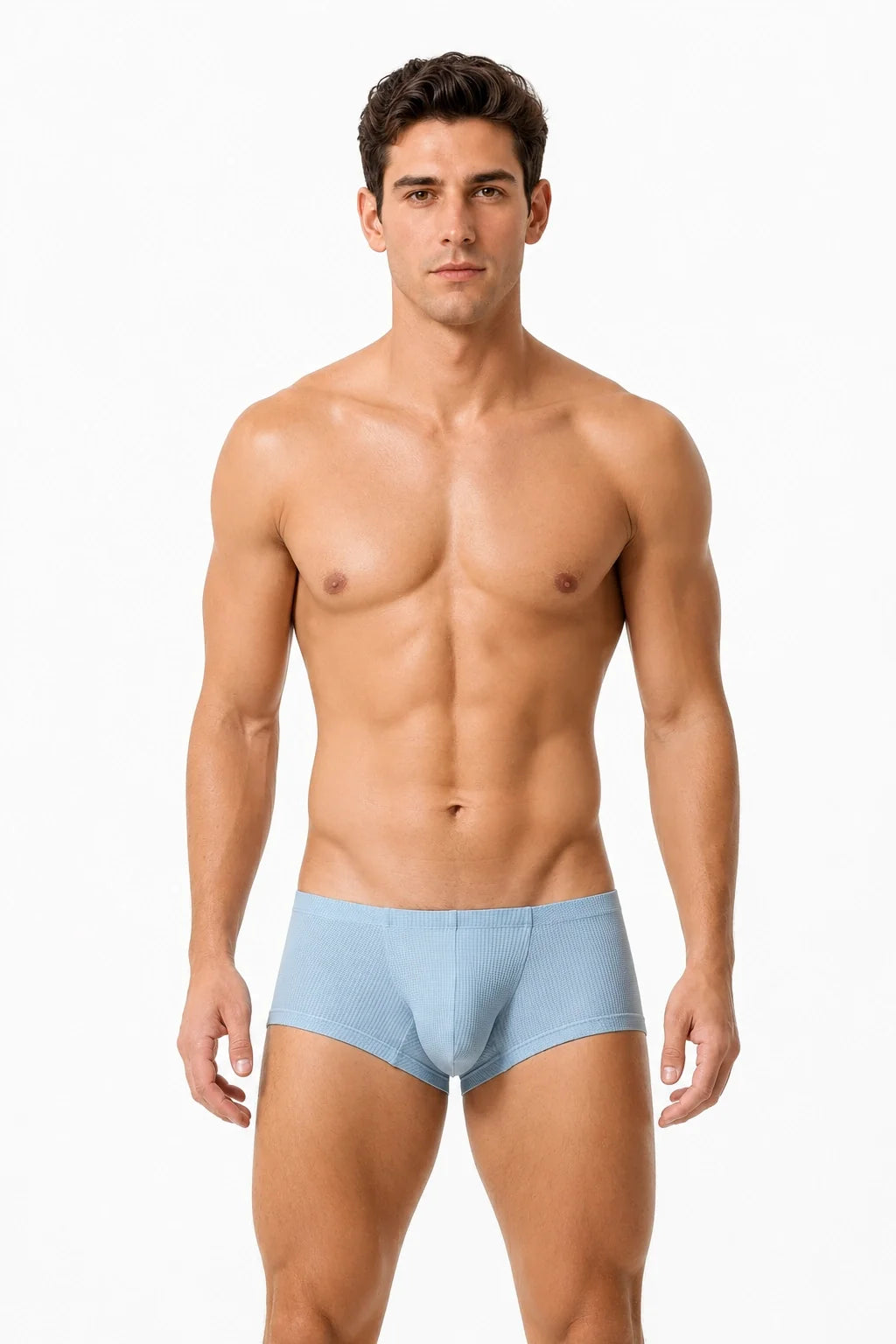 Men’s Breathable Solid Color Boxer Briefs