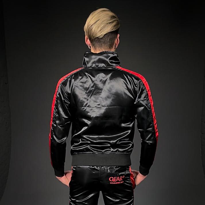 NYLON KINKSTER TRACK JACKET BLK/RED