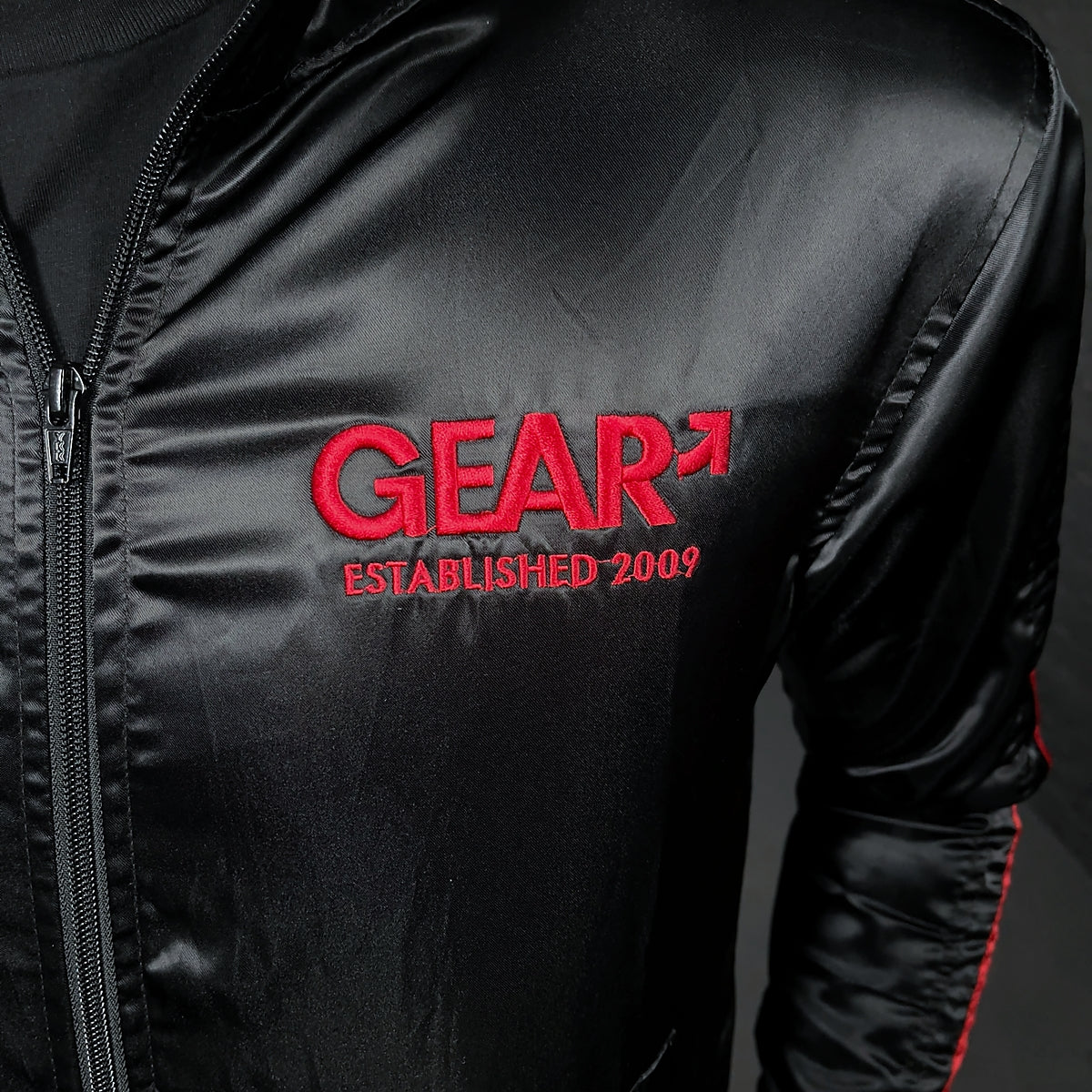 NYLON KINKSTER TRACK JACKET BLK/RED