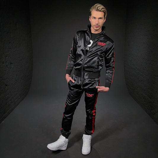 NYLON KINKSTER TRACK JACKET BLK/RED