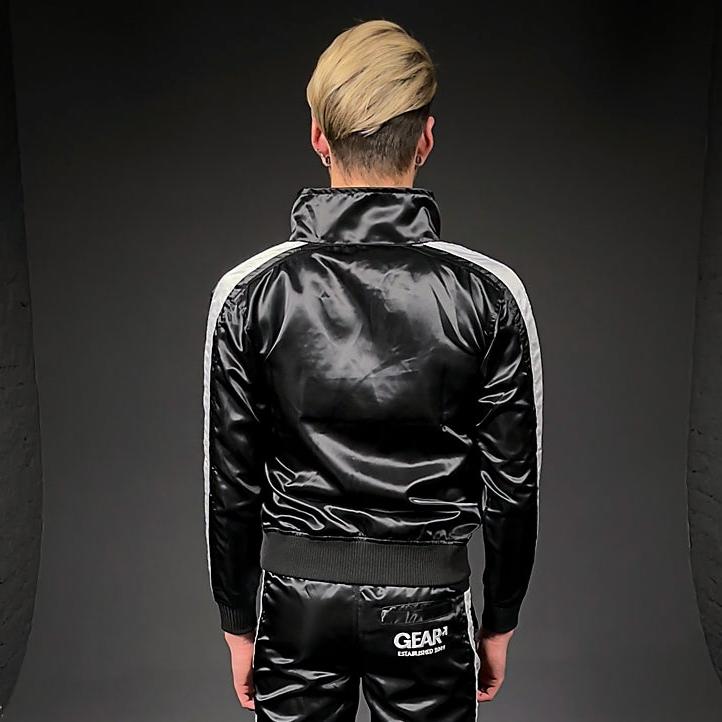 NYLON KINKSTER TRACK JACKET BLK/WHT