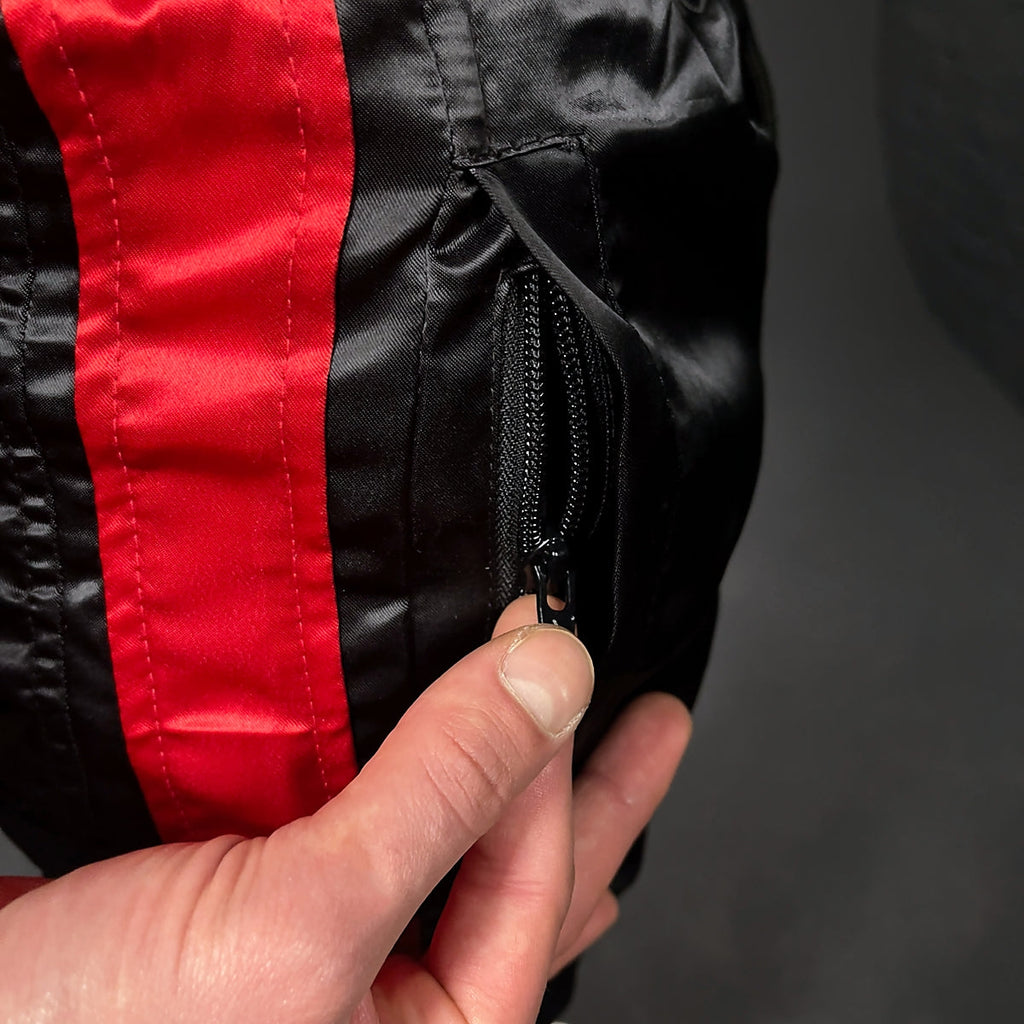 NYLON KINKSTER TRACK PANT BLK/RED