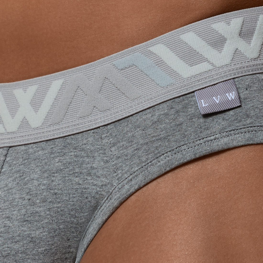 VISIBLY BIKINI BRIEF COTTON STRETCH - GREY MELANGE