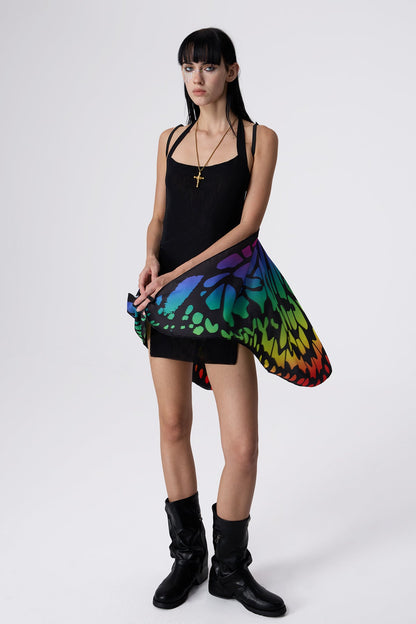 Neon Pride Butterfly Wing Shrug