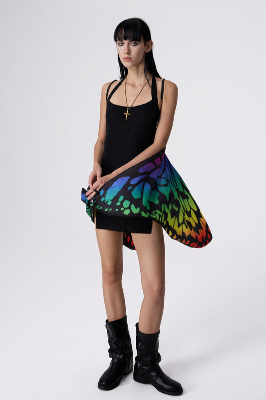 Neon Pride Butterfly Wing Shrug
