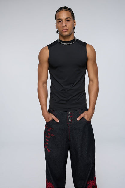 Neutral Obsidian Sleeveless Top Black