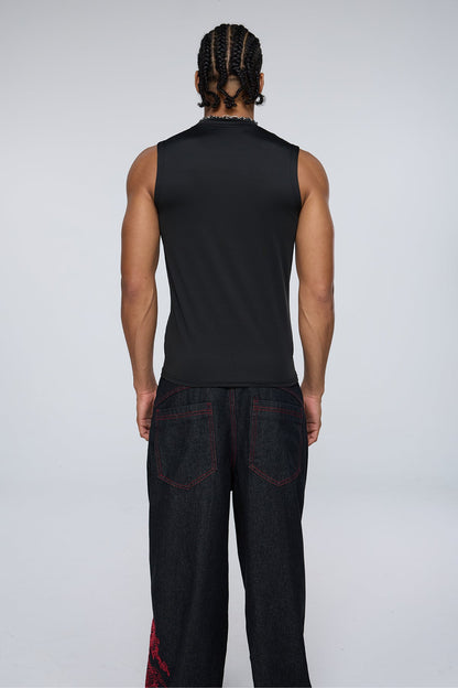 Neutral Obsidian Sleeveless Top Black