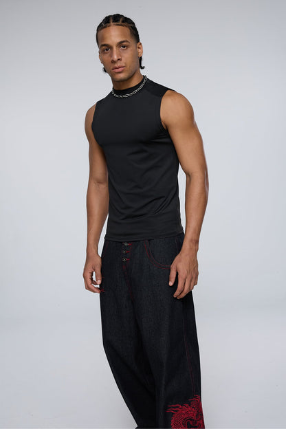 Neutral Obsidian Sleeveless Top Black