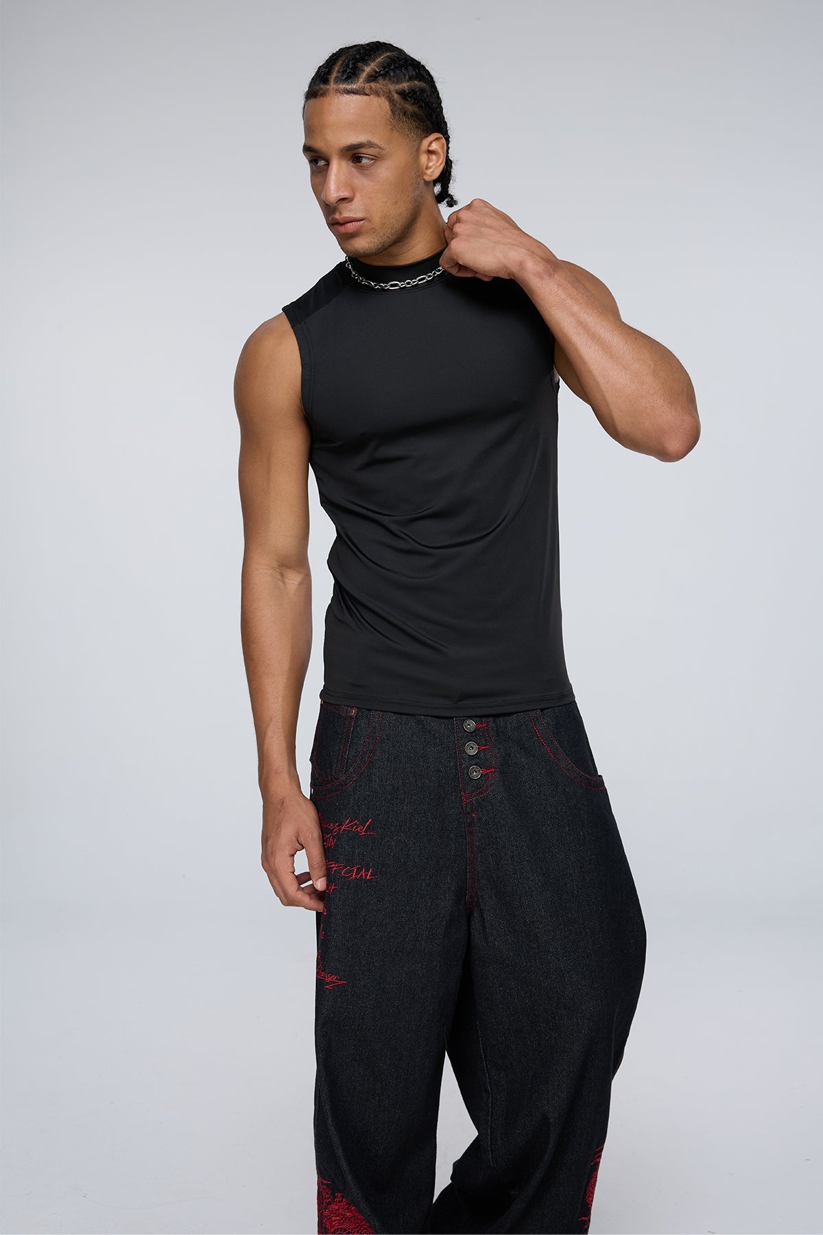 Neutral Obsidian Sleeveless Top Black