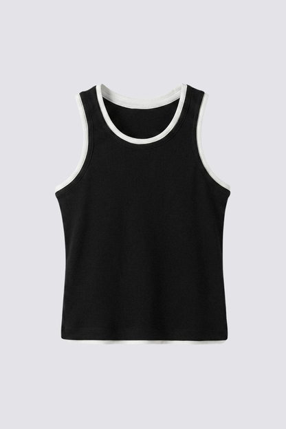 Neutral Pitch Tank Top Black