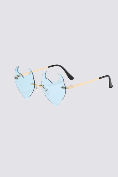 Neutral Shade Devil Sunglasses Red