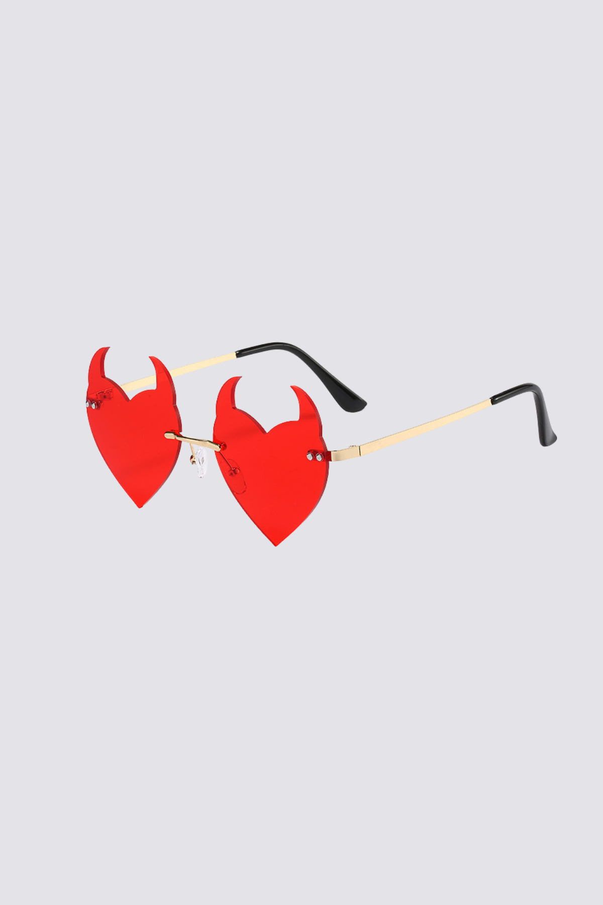Neutral Shade Devil Sunglasses Red