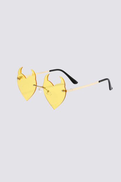 Neutral Shade Devil Sunglasses Red
