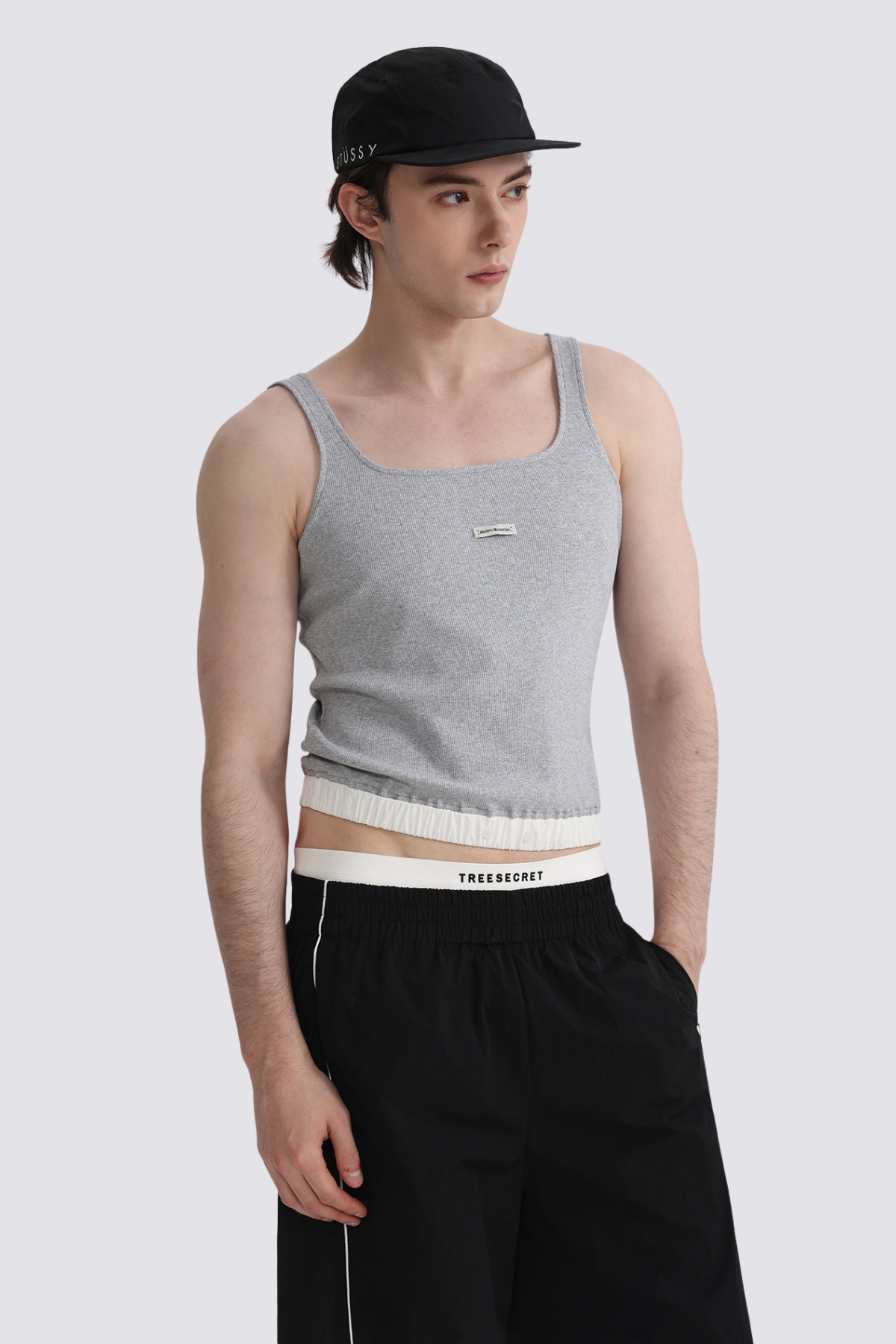 Neutral Stitch Knit Tank Top