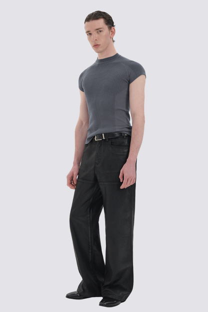 Neutral Void Stripe T-Shirt Grey