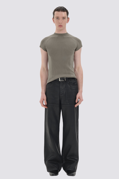 Neutral Void Stripe T-Shirt Olive Green