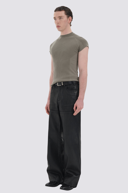 Neutral Void Stripe T-Shirt Olive Green