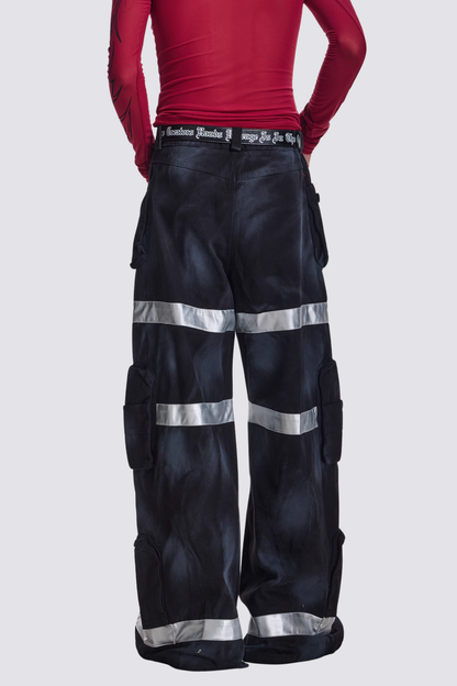 Night Alloy Dirty Wide Leg Jeans Black
