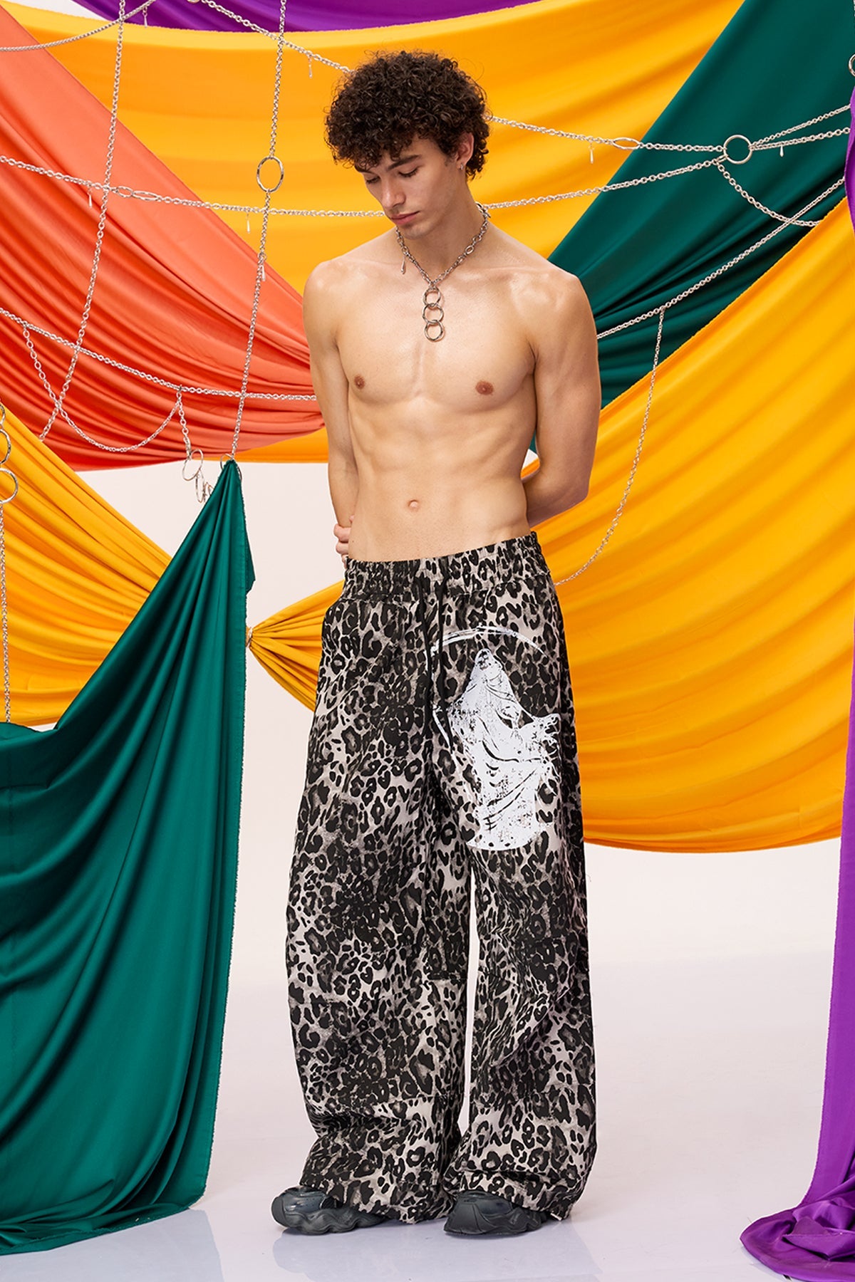 Night Prowl Leopard Straight Pants