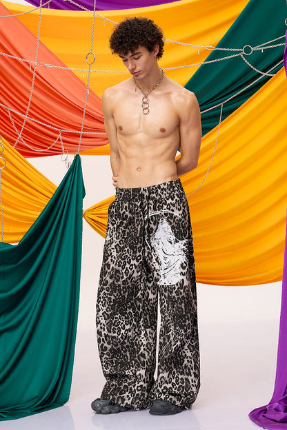 Night Prowl Leopard Straight Pants