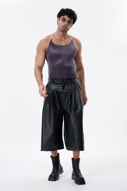 Night Sheet Spaghetti Top Grey