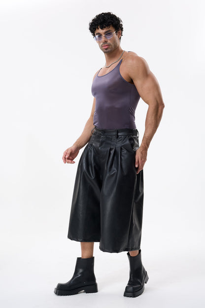 Night Sheet Spaghetti Top Grey