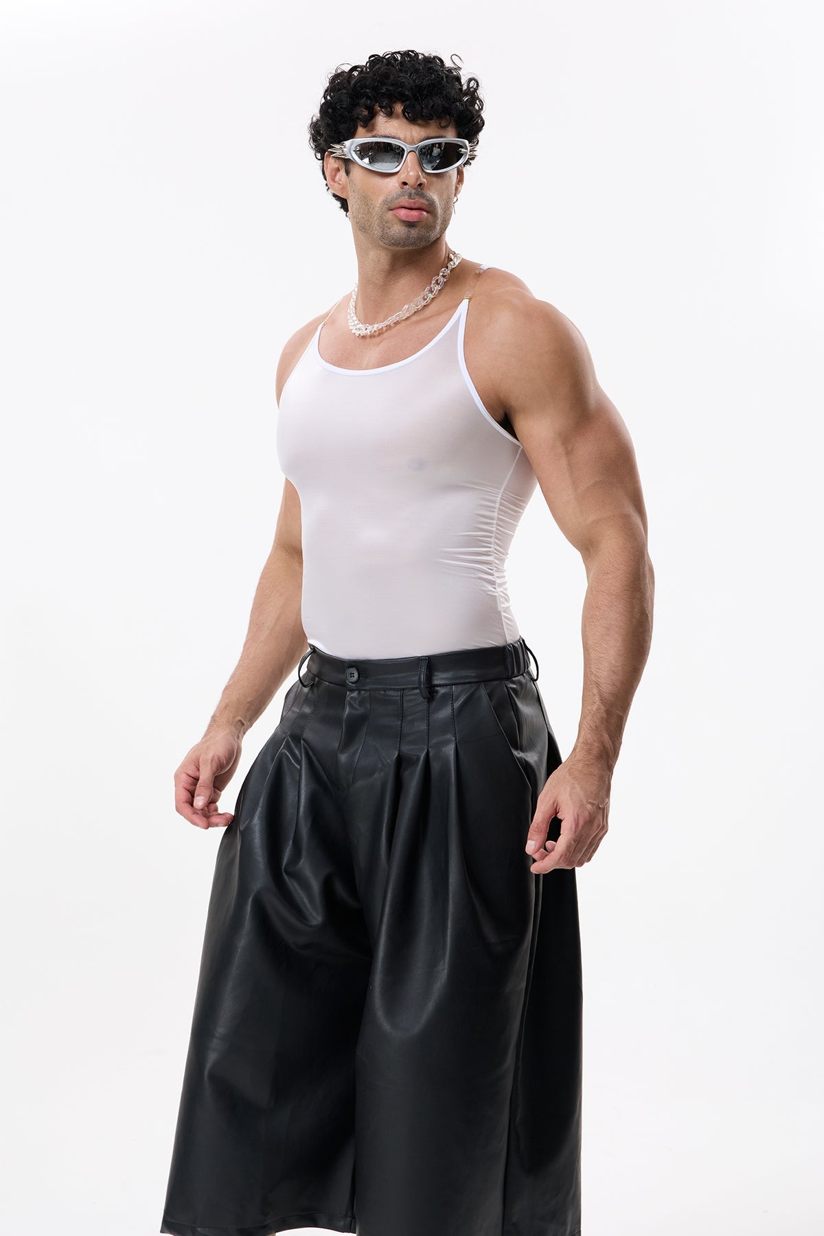 Night Sheet Spaghetti Top White