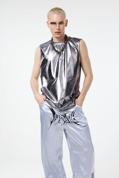 Null Horizon Metallic Sleeveless Top