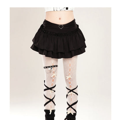 Tiered Ruffle Mini Skirt