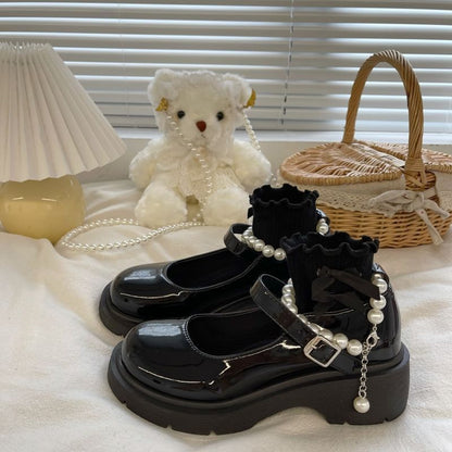 Pearl Platform Mary Jane Shoes