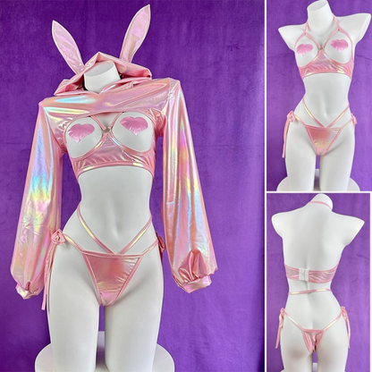 Pink Bunny Lingerie Set