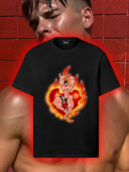 Urban Hostage Fire Boy T Shirt In Black
