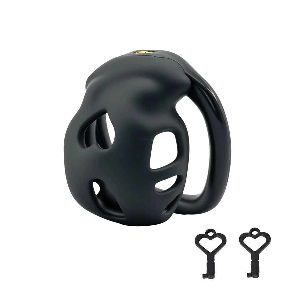 Heart-Detail Ventilated Chastity Cage | Lightweight Resin Control Device
