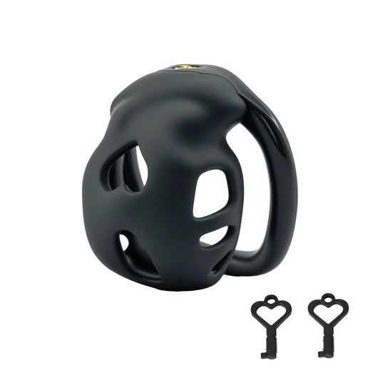 Heart-Detail Ventilated Chastity Cage | Lightweight Resin Control Device