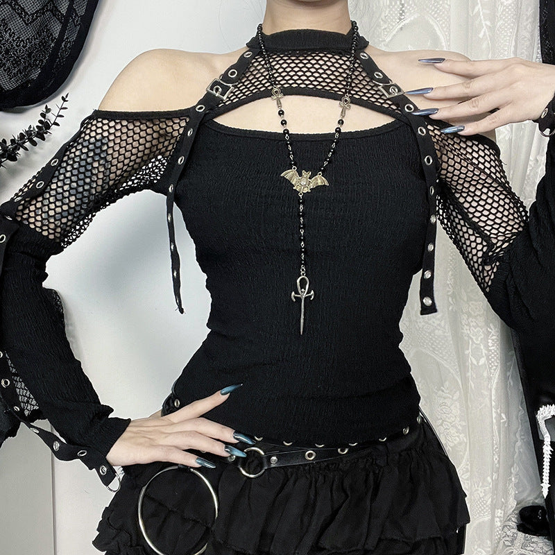 Gothic Punk Off-Shoulder Top