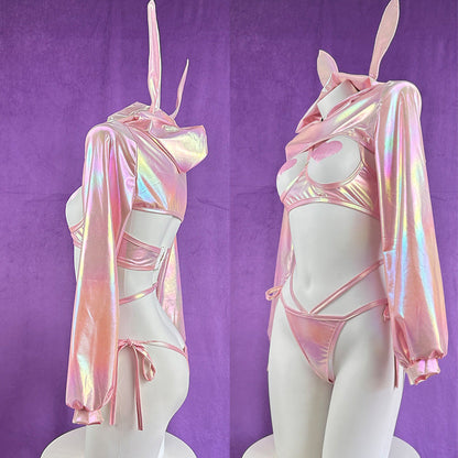 Pink Bunny Lingerie Set