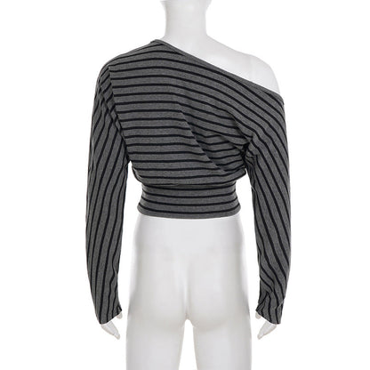 Striped Off-Shoulder Set