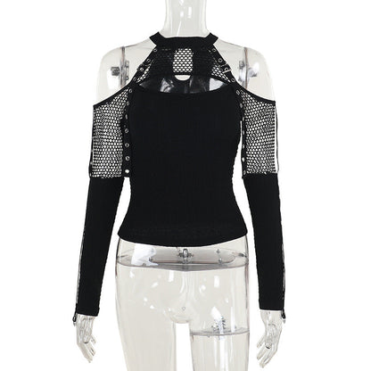 Gothic Punk Off-Shoulder Top