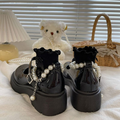 Pearl Platform Mary Jane Shoes