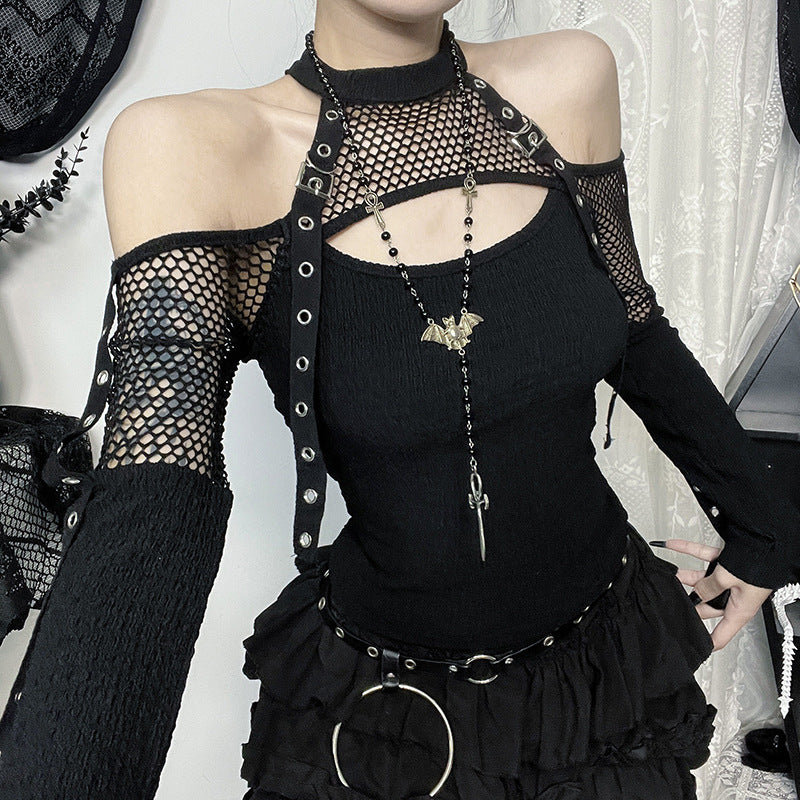 Gothic Punk Off-Shoulder Top