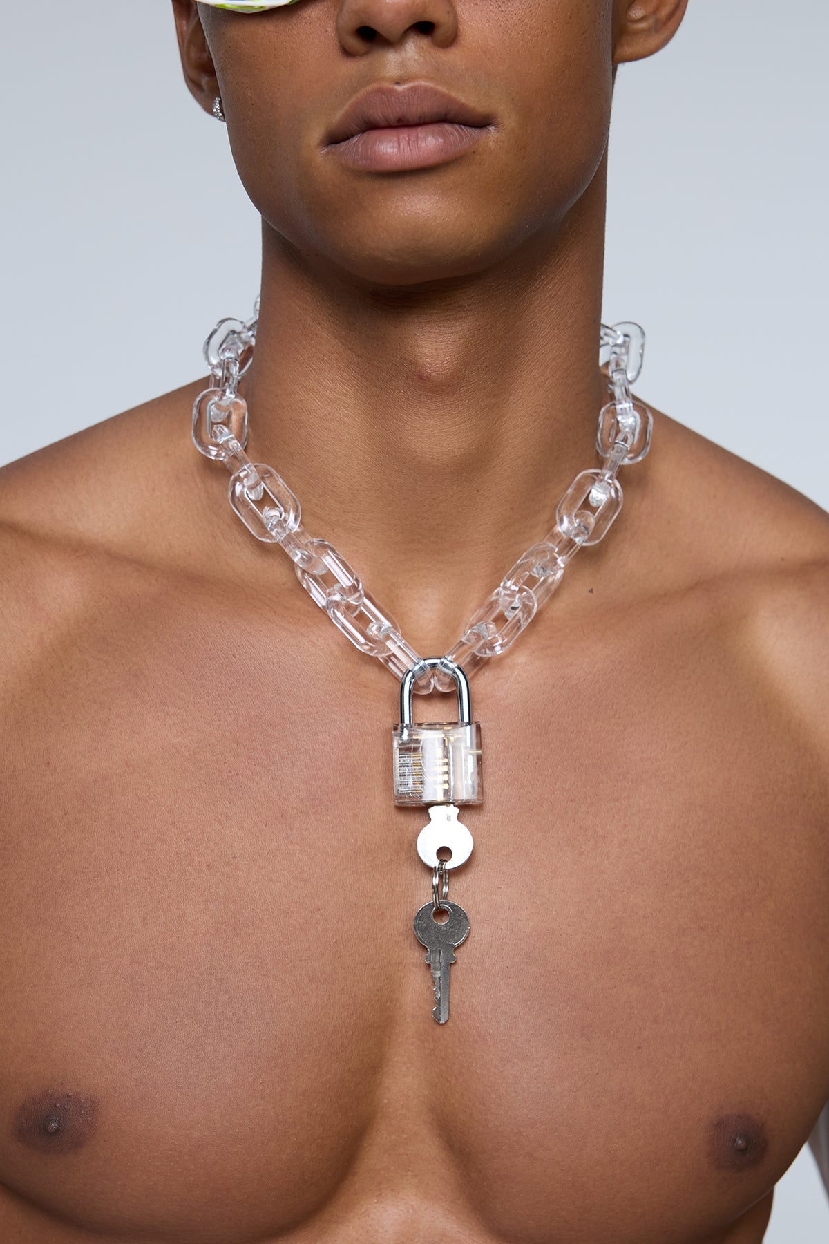 Obsidian Lens Acrylic Necklace